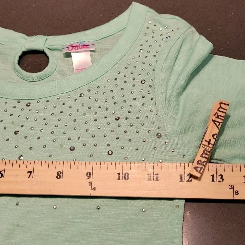 Justice sz 10 bedazzled tunic long sleeved